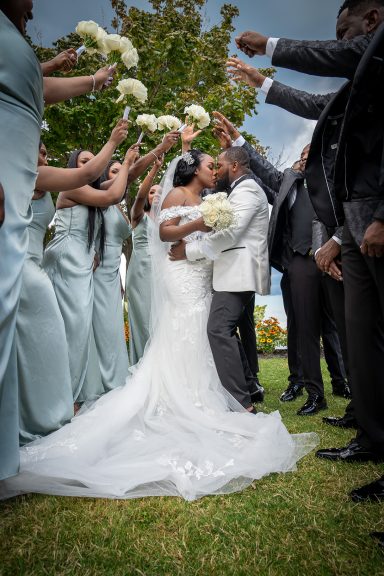 bride and groom first look