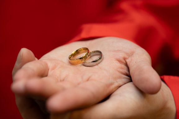 Close up of Wedding rings
